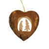 Gnome Heart Bark Ornament - 3"