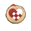 Nordic Collection Wooden Ornament - Pleated Heart