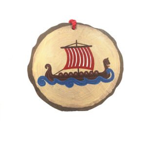 Nordic Collection Wooden Ornament - Viking Ship